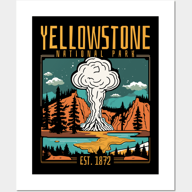 Unveiling Nature's Grandeur: A Journey Through Yellowstone National Park Wall Art by Meryarts